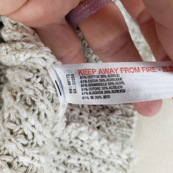 Free People Beach Sweater Dress M Swim Cover-up Lounge Boho Minimalist V-neck - Picture 9 of 10